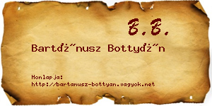 Bartánusz Bottyán névjegykártya